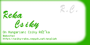 reka csiky business card